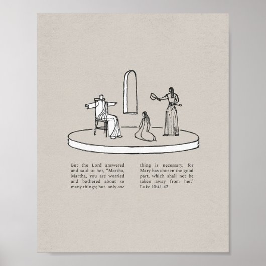 Poster Marie et Marthe avec Jésus - Bible du Nouveau Test (Devant)