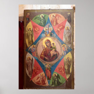 Poster Marie, Jésus et les Anges