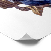 Poster Marie, Joseph et bergers entourant le bébé Jésus (Coin)