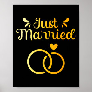 Poster Marié Juste Mariage Mariage marié mariée mariée ma