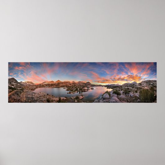 Poster Marie Lake Sunrise Panorama - sentier John Muir (Devant)