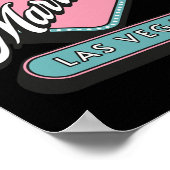 Poster Marié Las Vegas Mariage mariée (Coin)
