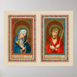 Poster Marie, Mater Dolorosa & Jésus, Ecce Homo