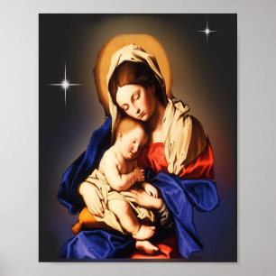 Poster Marie mère et l'enfant Jésus