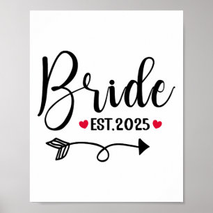 Poster Mariée 2025 Mariage correspondant Mme Est 2025 Mar