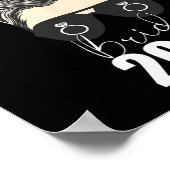 Poster Mariée 2025 Messy Bun Fiançailles Leopard Cheetah (Coin)