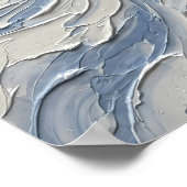 Poster Mariée céleste bleu Impasto Silhouette (Coin)