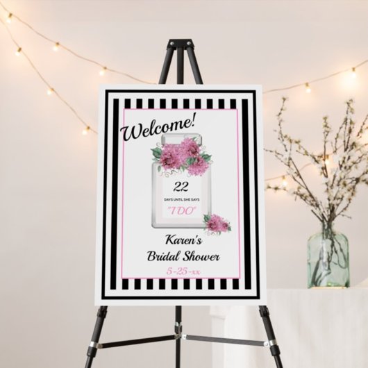 Poster Mariée Couture Fête de Compte à Rebours de Mariage