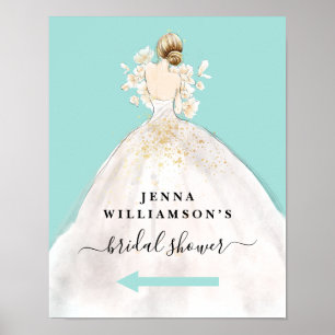 Poster Mariée dans Gown Welcome Sugn