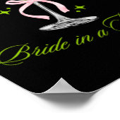 Poster Mariée Dans Un Tini Bit Cute Bachelorette Martini (Coin)