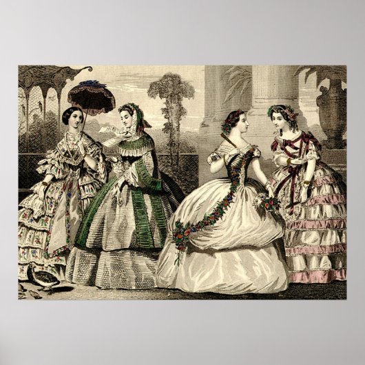 Poster Mariée d'antiquité Vintage mariage (Devant)