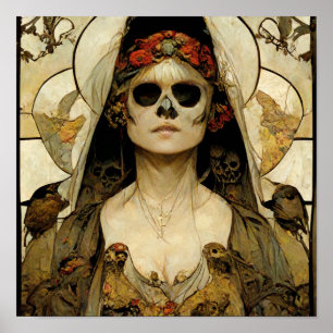 Poster Mariée De La Mort Horreur Gothique