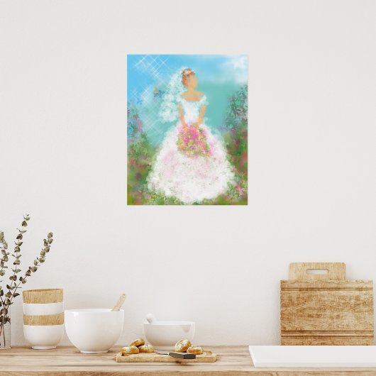 Poster Mariée de réflexion (Cuisine)