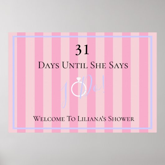 Poster MARIÉE & Demoiselles d'honneur Compte à rebours de (Devant)