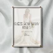 Poster Mariée devinez combien de baisers jeu de nuptiale