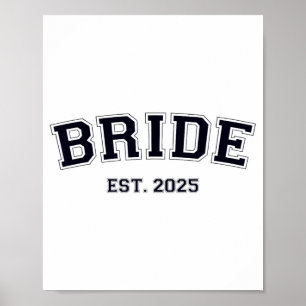 Poster Mariée Env. 2025 Fiancée Mme Épouse Enterrement de