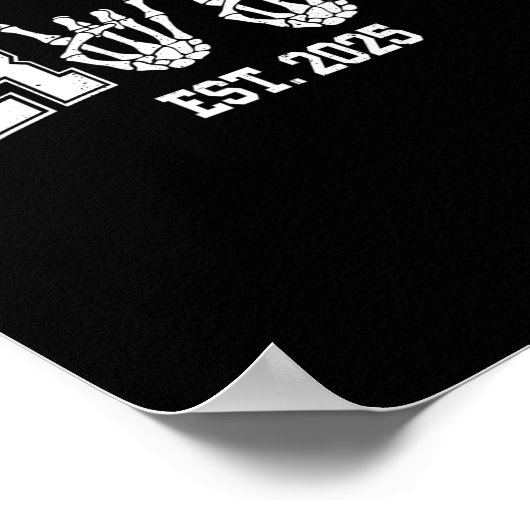 Poster Mariée époux effrayant 2025 Gothique Halloween Cou (Coin)