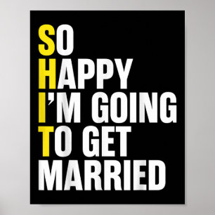 Poster Mariée Et Couples Groom Drôle Fiançailles Mariage 