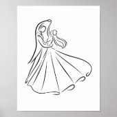Poster "Mariée et Mariage de chambre première danse art (Devant)