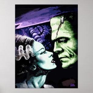 Poster Mariée Frankie Monsters en amour