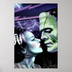 Poster Mariée & Frankie Monstres en Amour Horreur Classiq