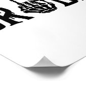 Poster Mariée Groom Skeleton main Halloween Mariage Bache (Coin)