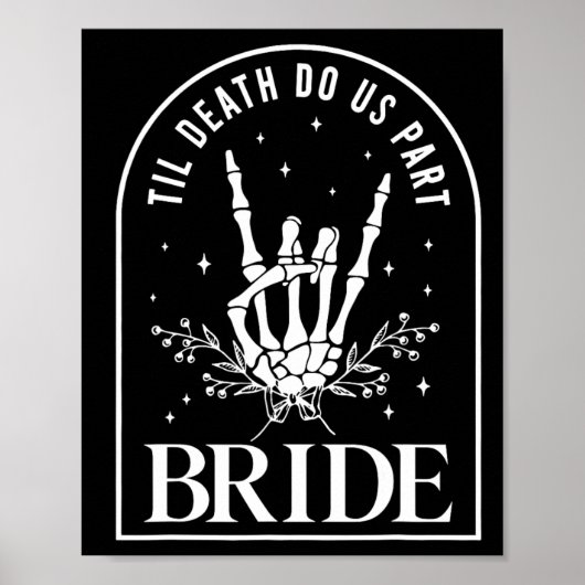 Poster Mariée Groom Skeleton Rock Couples Mariage Hal (Devant)