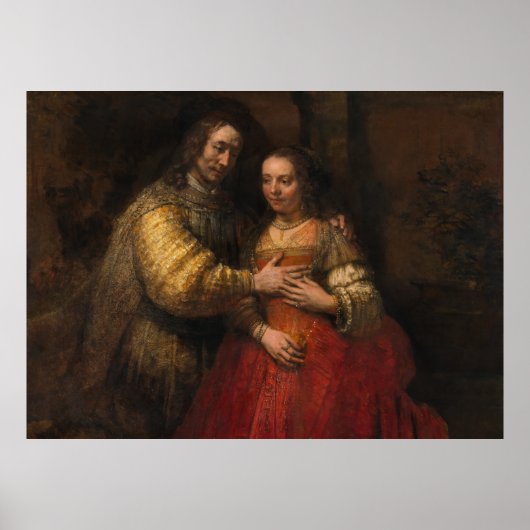 Poster Mariée juive Rembrandt van Rijn (Devant)
