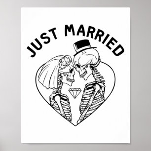 Poster Mariée mariée mariée mariée mariée Skeleton Couple