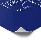 Poster Mariée Mère Bleue Siège Réservé Mémorial Mariage (Coin)