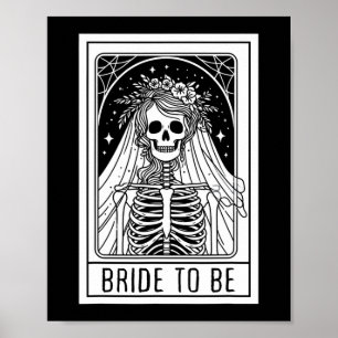 Poster Mariée pour être gothique Skeleton Tarot Card Bach
