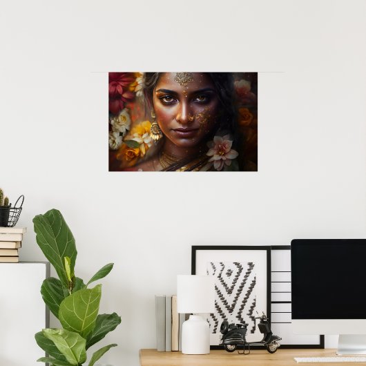 Poster Mariée rayonnante (Bureau à domicile)