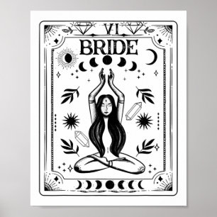 Poster Mariée sorcière Coven Tarot Céleste Gothique Célib