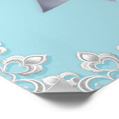 Poster Mariée Turquoise Robin's Egg Blue Big White Bow (Coin)