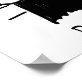 Poster Mariée veut vérifier le petit dessin imprimé (Coin)