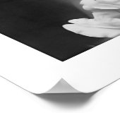 Poster mariée victorienne noir et blanc, portrait de fleu (Coin)