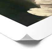 Poster mariée victorienne sepia, fleurs portrait doux (Coin)