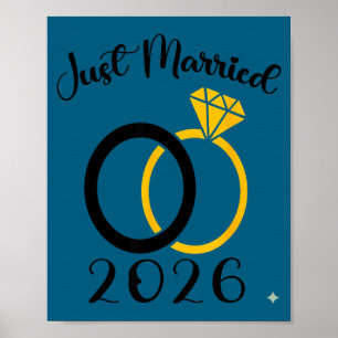 Poster Mariés 2026 alliance mariage lune de miel assortie