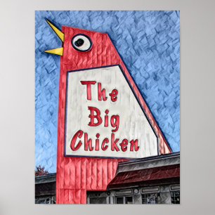 Poster Marietta Georgia Gros restaurant de poulet peintur