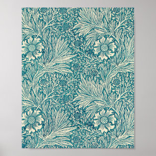 Poster Marigold bleu illustration de William Morris
