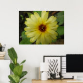 Poster Marigold Print Jaune Raindrops (Bureau à domicile)