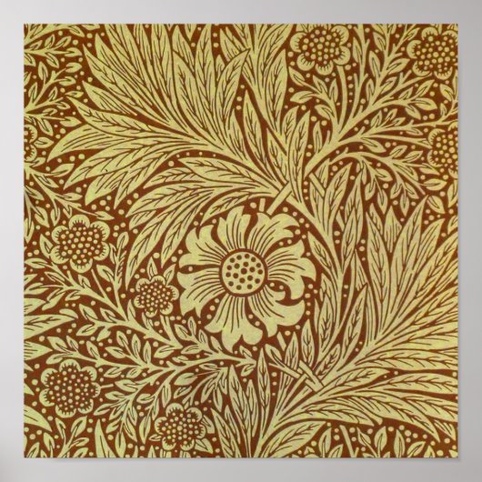 Poster Marigold William Morris Motif d'antiquité (Devant)