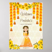 Poster Marigolds fille indienne mignonne Accueil personna (Devant)