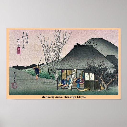 Poster Mariko par Ando, Hiroshige Ukiyoe (Devant)