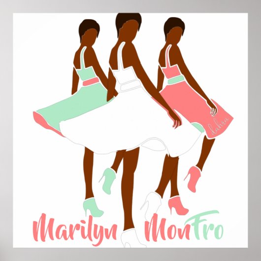 Poster Marilyn MonFRO AFRoCA Africaine Femme noire (Devant)