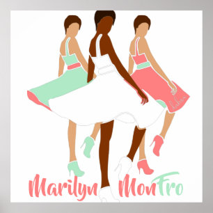 Poster Marilyn MonFRO AFRoCA Africaine Femme noire