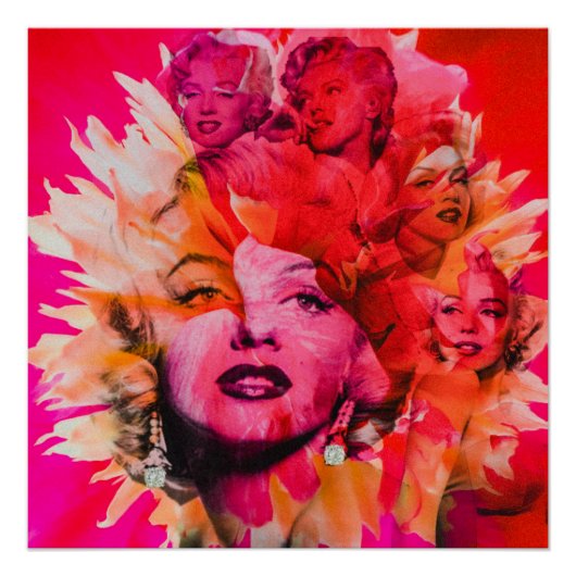 Poster Marilyn Monroe pop art portrait (Devant)