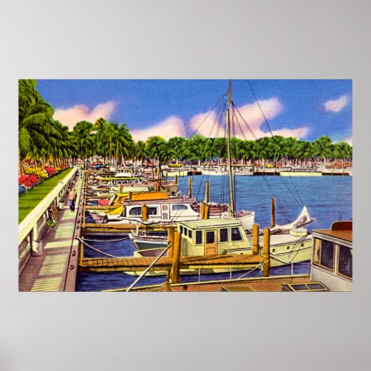 Poster Marina à Fort Myers, Floride (Devant)