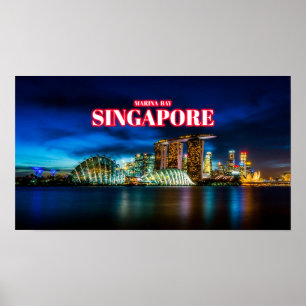 Poster Marina Bay - Singapour