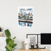 Poster Marina de Bayside Jogging Aquarelle (Bureau à domicile)